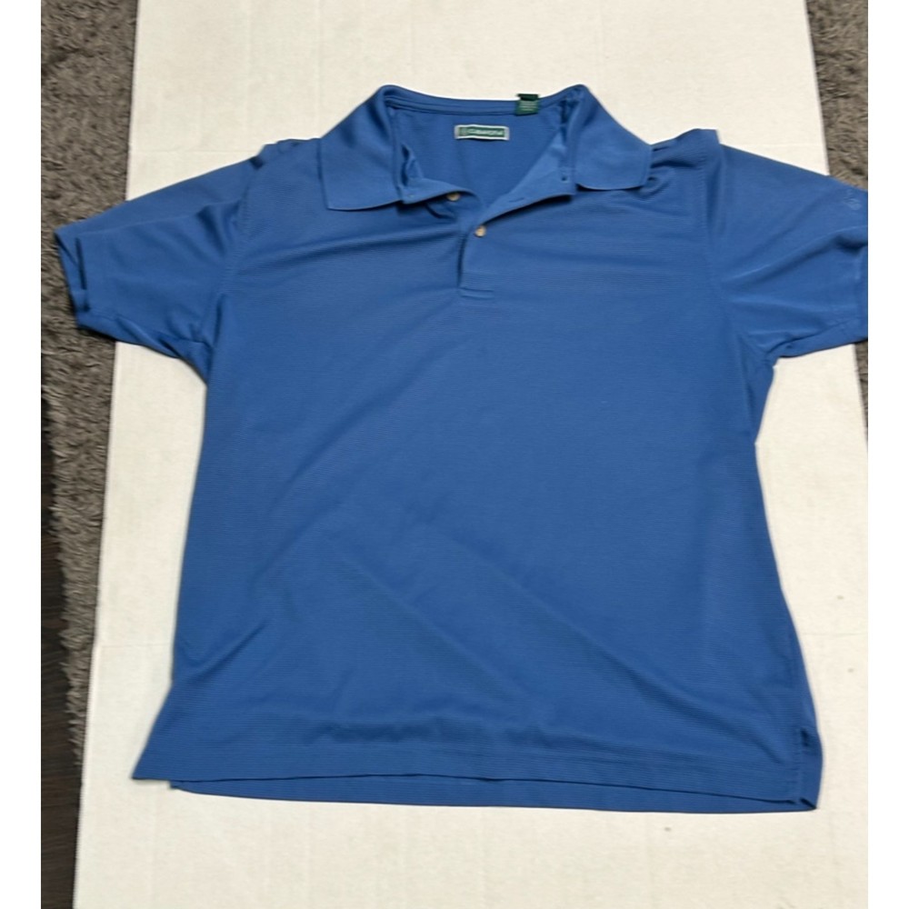 Mens Blue Cubavera XL ribbed polo